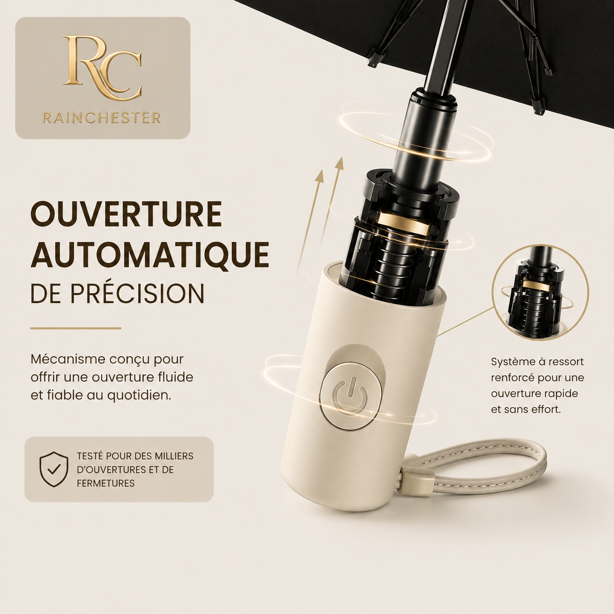Parapluie Rainchester Signature – Élégance et protection, par tous les temps.